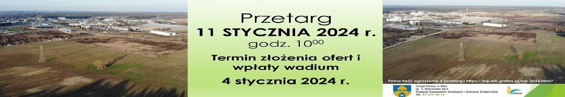 Przetarg na nieruchmości w obrębie Szeligi - Buczki
