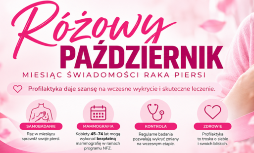 Zdjęcie do Październik Miesiącem Świadomości Raka Piersi &ndash; R&oacute;żowy Październik